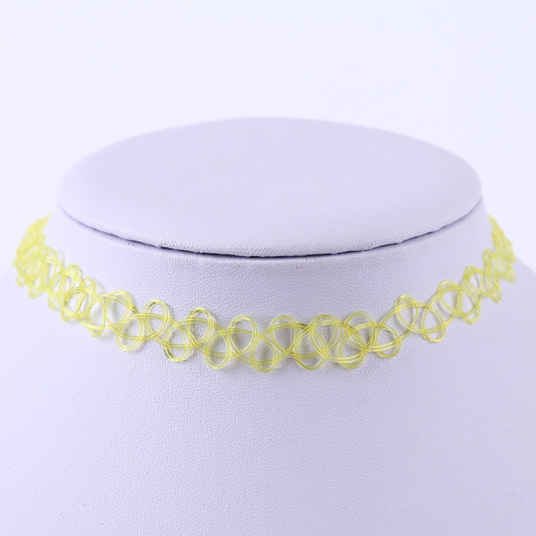 12-pak Chokers/Halskæder - One Size Gul One Size