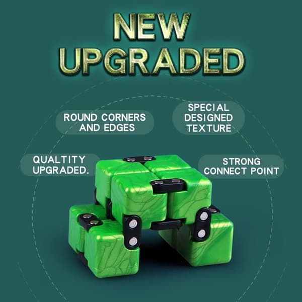 Small Golden Elephant Oppgradert Infinity Cube Fidget Toy, Kul Min