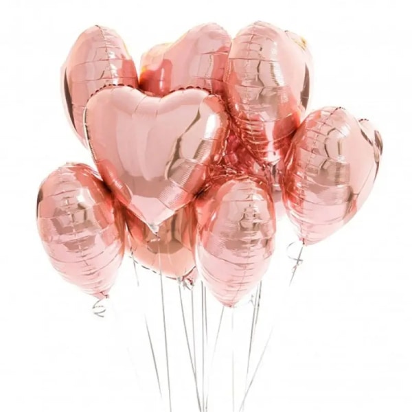 25 kpl Heart Balloon (Rose Gold) Helium Romanttinen koriste V:lle