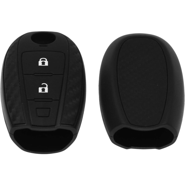 1 x Carbon Soft Car Key Cover kompatibel med Suzuki Swift Vitara