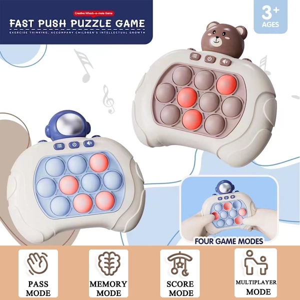 (Astronaut) Quick Push Bubble Spil til Børn & Voksne, Mini-Håndholdt Hurtigt Push Spil, Re