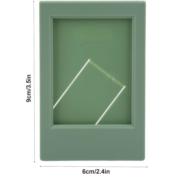 5-delt billedramme 9x6 cm (grøn), rektangulær billedramme