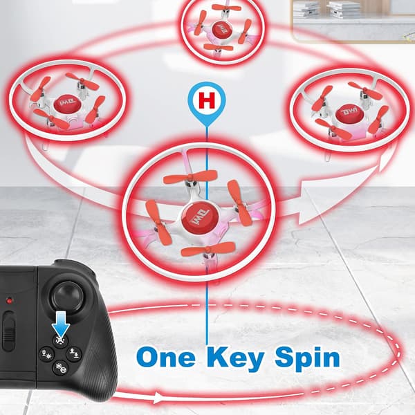 4,2 tommer Mini Drone til Børn med LED Lys Crash Proof One Key