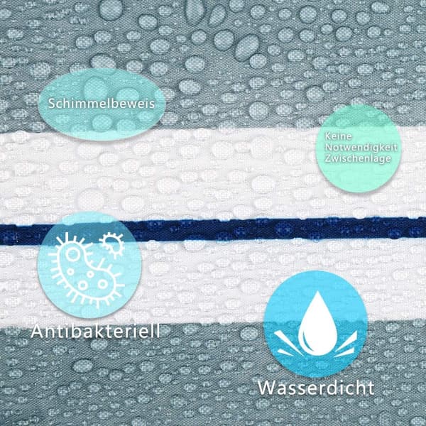 Duschdraperi, Tvättad Polyester Duschdraperi, Bad och Toalett