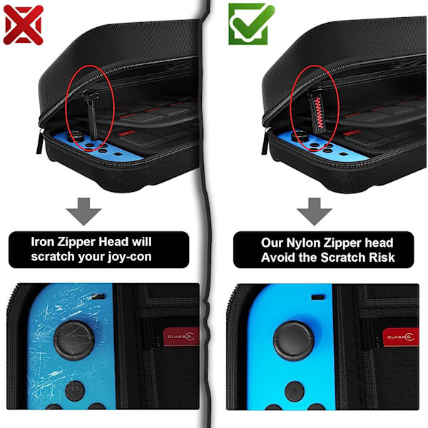 1-delat case (svart) för Nintendo Switch och Switch OLED Pocket C