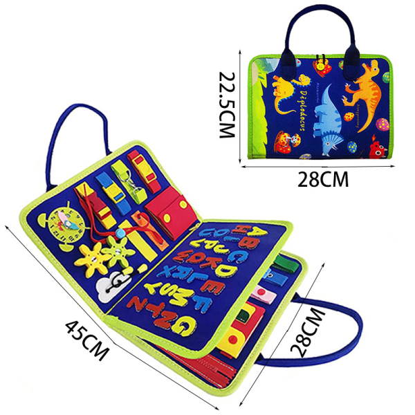 28*45CM Busy Board Leksak Utbildningsspel för att lära sig finmotorik
