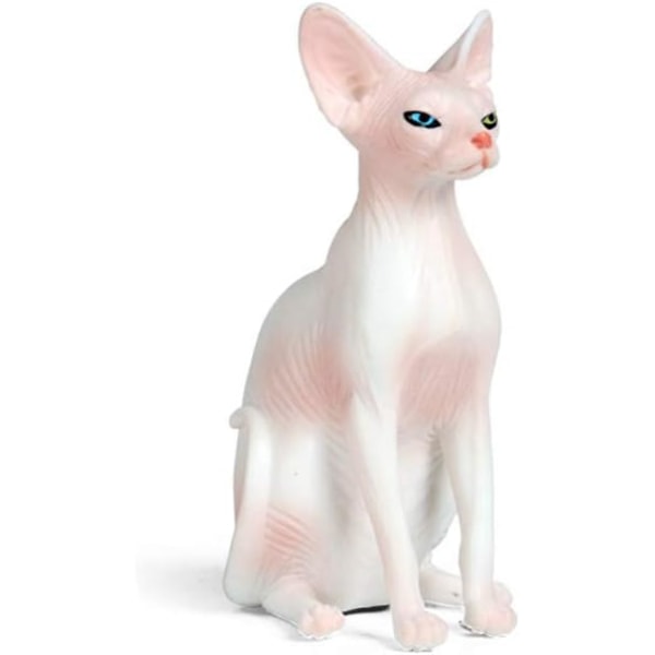 2-pakkaus Sphynx Cat Figurine Resin karvaton kissan malli Sphynx Hairle