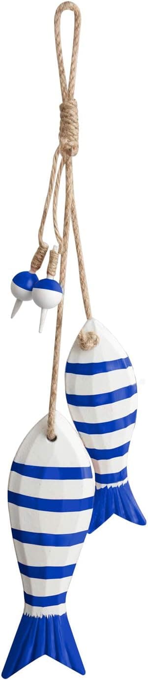 Trefiskdekor, nautisk dekor, håndskåret kysttrefisk