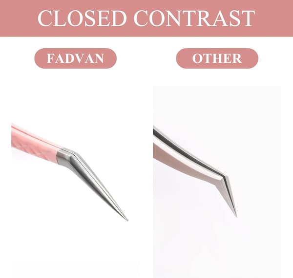 (Fjerform) Pincet til Eyelash Extension Professionel Eyelash Pincet til Single 2D 3D Eyelash Extension