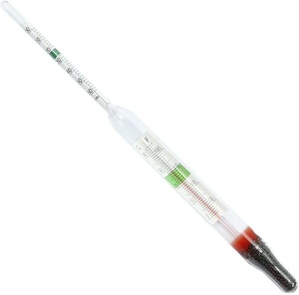 Akvarium Glass Flyte Hydrometer med Salt Marine Termometer [Var