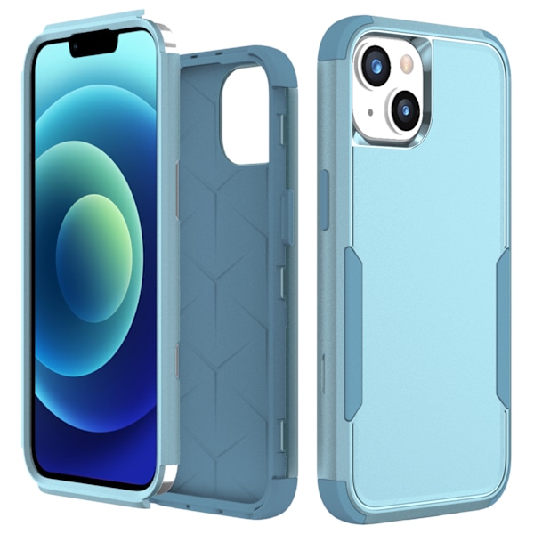 iPhone 14 Commuter Series-fodral - (Grågrön), Smalt & Slitstarkt, Fickvänligt, med Portskydd