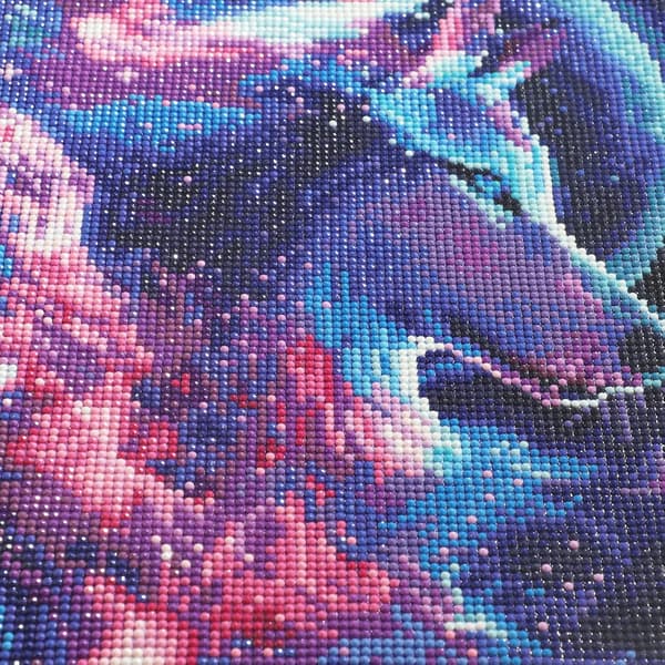 30x40cm, 5d diamant Wolf Cloud malt steinbroderi lerret