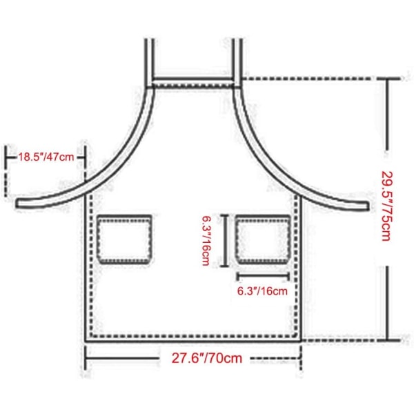 Söt Förkläde för Dam med Fickor, Bekvämt Köksförkläde, Per