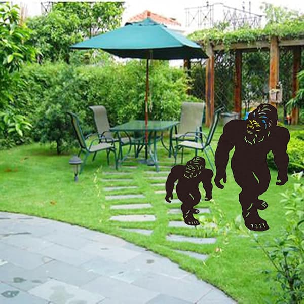 Chimpanse- og Orangutang Havepynt Ornamenter Akryl