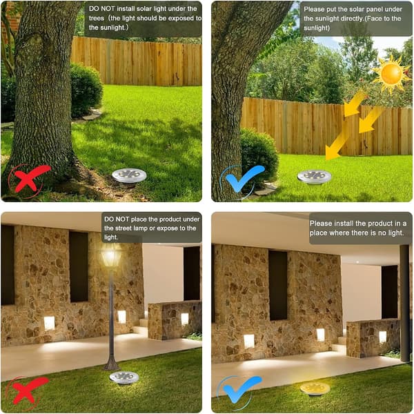 Ulkoilma-aurinkokohdevalot, 4 kpl 8 LED-valoa