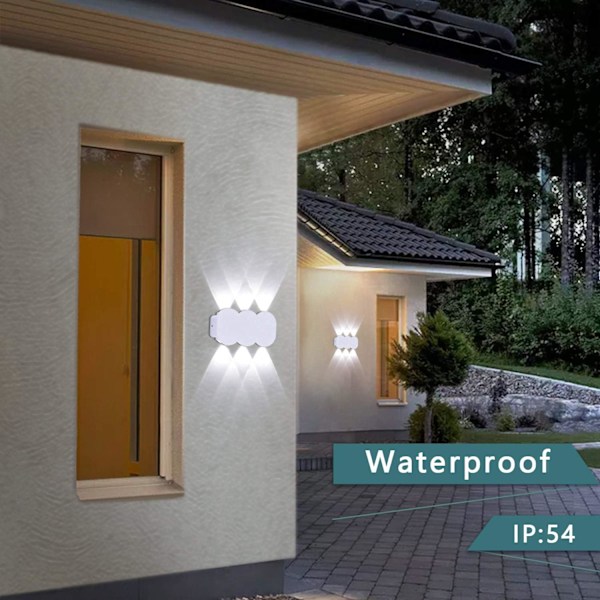 6W LED Vägglampa för inomhus, Modern rektangulär vägglampa upp och ner