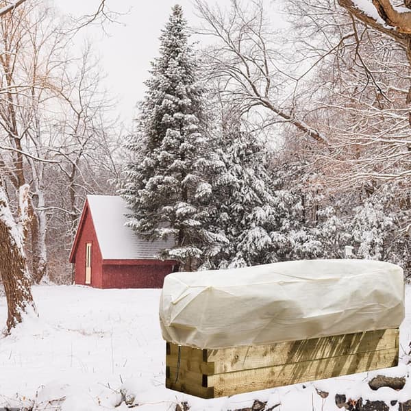 2-pack Rektangulära Vinterkrukaöverdrag - 100*40*45cm Frostskyddande Fleece