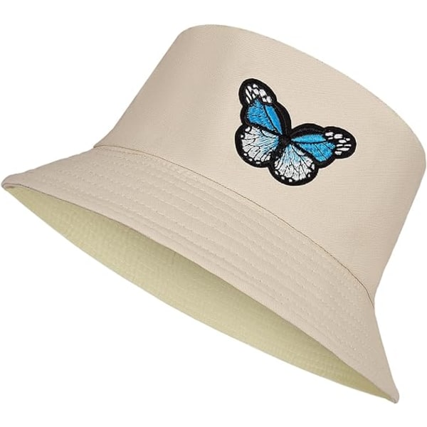 Damernas Fiskehatt Solhatt Bucket Hat Bomullshatt Vikbar Hatt