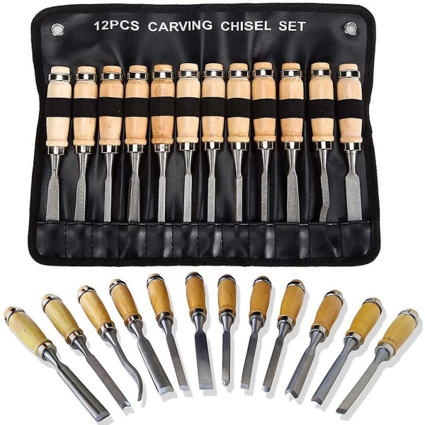 Professional Woodworking Chisel Set - 12 Sharp Woodworking Tools