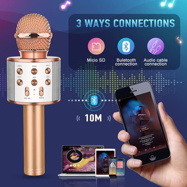 Bluetooth-karaokemikrofoni (samppanja), Lasten lelut 4-10 vuotta