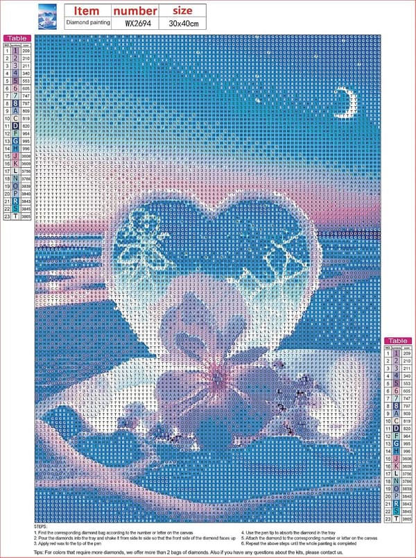 (12x16 tommer, hjerteform - J) 5D Diamantmaleri Strandsett for