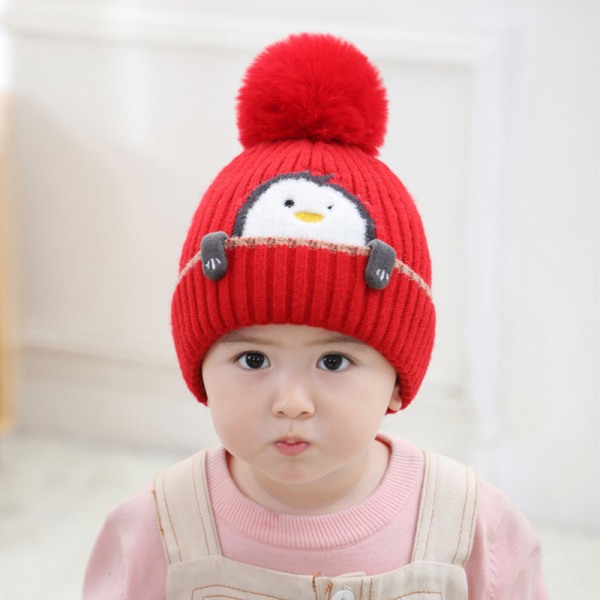 Winter Warm Stickad Hat Scarf Set for Kids, Winter Thicken Fleece