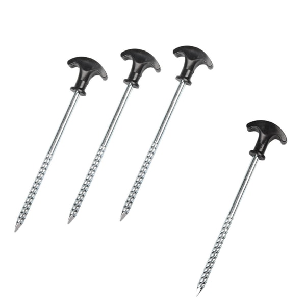 4 Pack Anti-Rust Camping Stakes, Camping Screw Stakes, Hard Groun