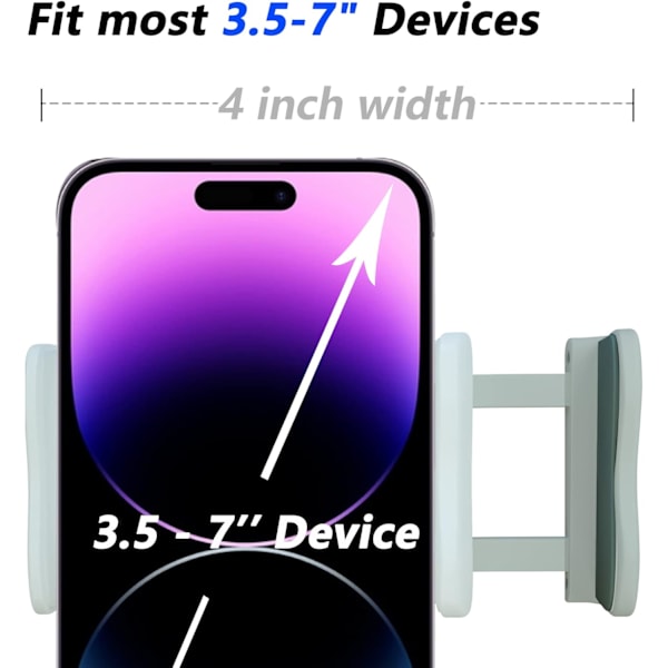 (Vit) Telefonklämma Sängstativ Stativ med Grepp Flexibel Lång Arm Svanhals Stativ Montering Klämma för Skrivbord Kompatibel med iPhone