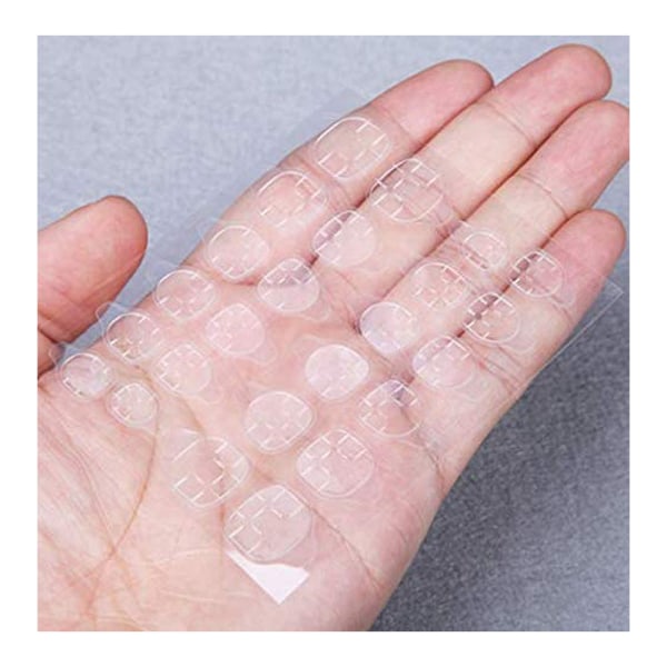 10st Transparent dubbelsidigt lim Nagelklistermärke Adhesive Flexibl