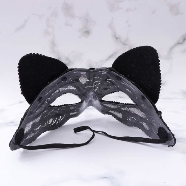 Spetshalva för par Fox Half Face Vintage Half Face Masquerade