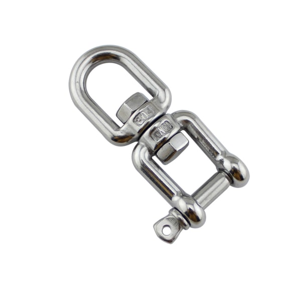 Rostfritt stål 304 316 Circle Swivel Gaffel Swivel Ring Shackle Sw