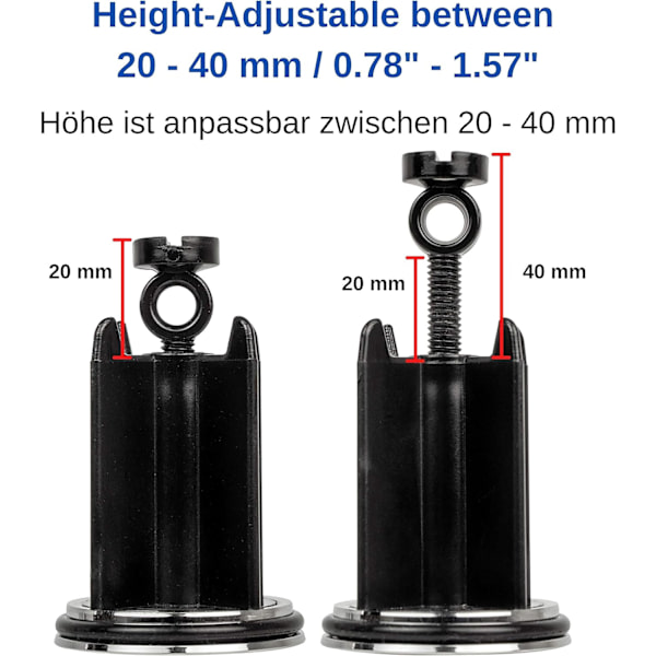 Universal Badrumsvask Stompare Ø 40 mm, Krom Avloppsplugg, med
