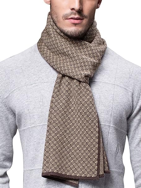 Mænds Sjal Efterår Vinter Let Chic Gentleman Strikket Sjal - 180 *