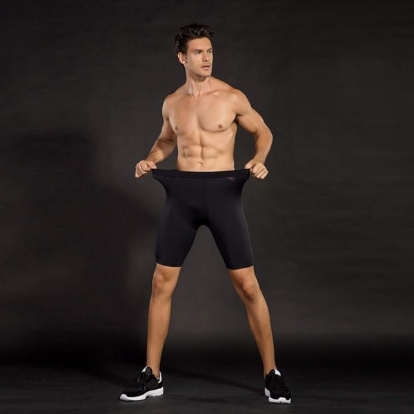 3st kompressionsshorts för män, löparsport, korta tights L