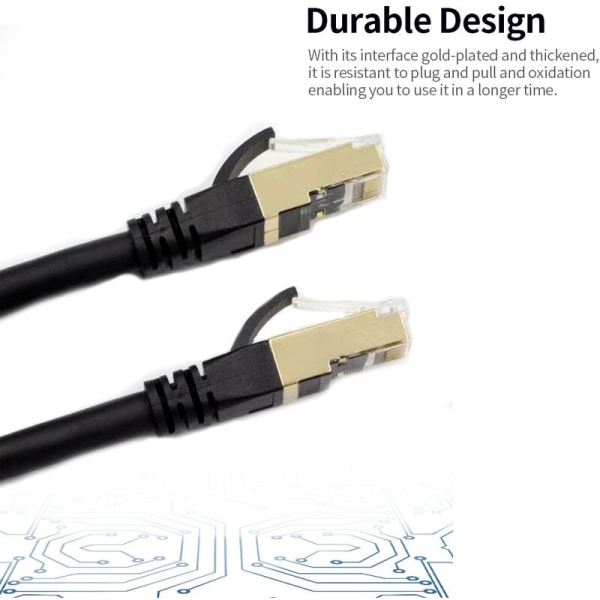 Cat8 Ethernet-kabel 40 Gbps höghastighetsnätverkskabel / skärmad T
