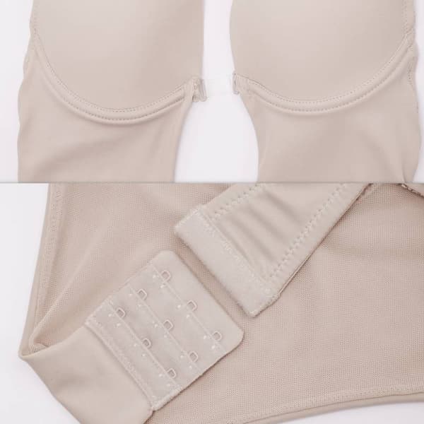 Dyp V-hals Bodysuit for kvinner Stroppeløs Ryggløs Bodysuit U-form