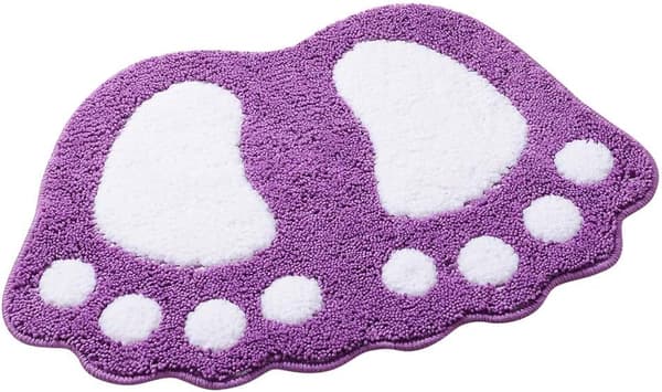 Sklisikker badematte, stor baderomsdusjmatte, raggete teppe som absorberer