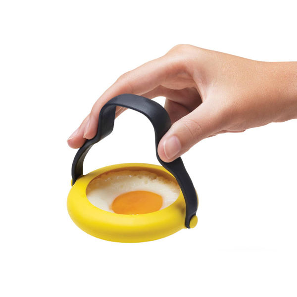 Steke egg - Eggform - Non-stick - Stekt egg - Eggform - Med silikonhåndtak - Rundt egg