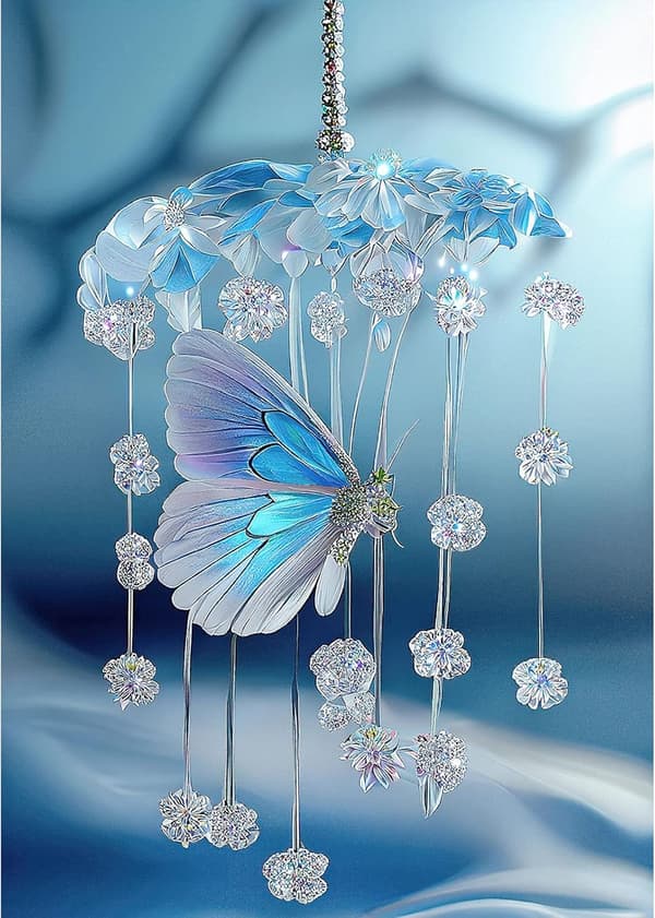 30x40cm, Sommerfugl Diamantkunstsett 5d diamantmalt rhinestone