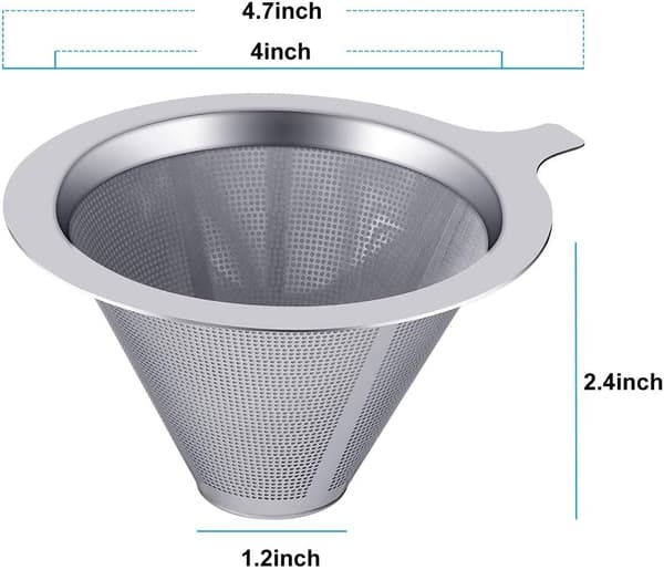 Uppgraderad hällkaffefilter, kaffedropp, pappersfri fläck