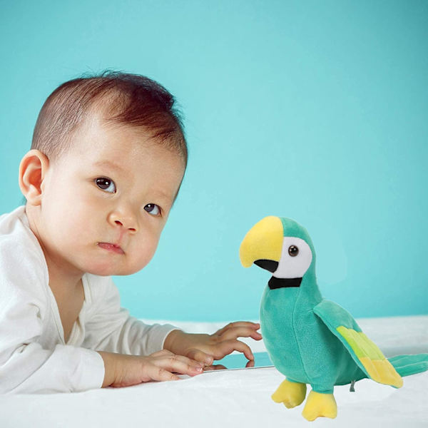 Sööt Macaw-papukaija Pehmolelu, Vihreä Lintupehmolelu, S