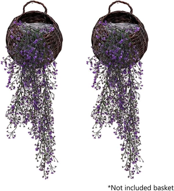 Kunstige slyngplanter, sett med 2 kunstige eføyblomster