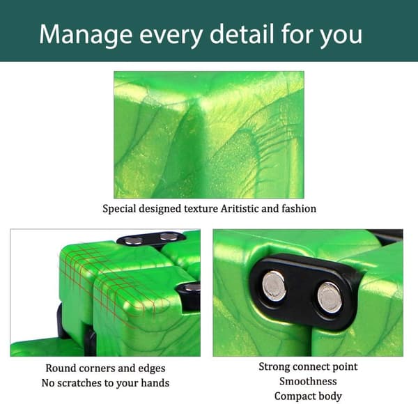 Small Golden Elephant Oppgradert Infinity Cube Fidget Toy, Kul Min