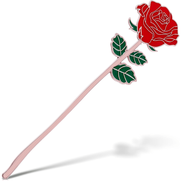 (Rød Rose) Rose bogmærke gave, metal bogsideholder, velegnet til bogelskere, lærer påskønnelsesgave, Valentinsdag Mor