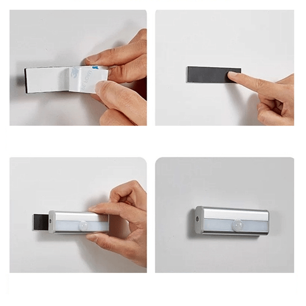 6 LED Smart Nattlampa med Rörelsedetektering, Humaniserad Design