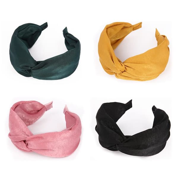 (Solid) 3 stk. Hårbånd for kvinner Boho Wrap Sløyfe Mote Hårbånd Elastisk Twist Hår
