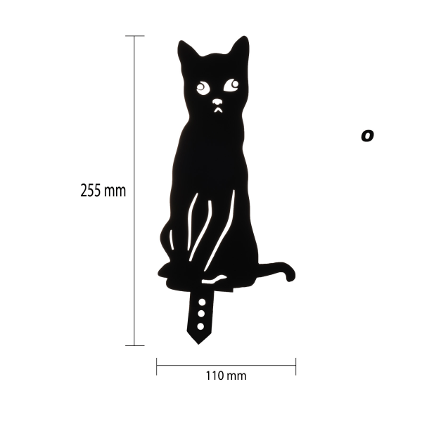 Feliciay 3-pack svart katt dekorativa trädgårdsstakar för trädgårdsgräsmatta