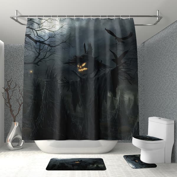 (A)Halloween Polyester Duschdraperi - Set om 4 (180x180cm)
