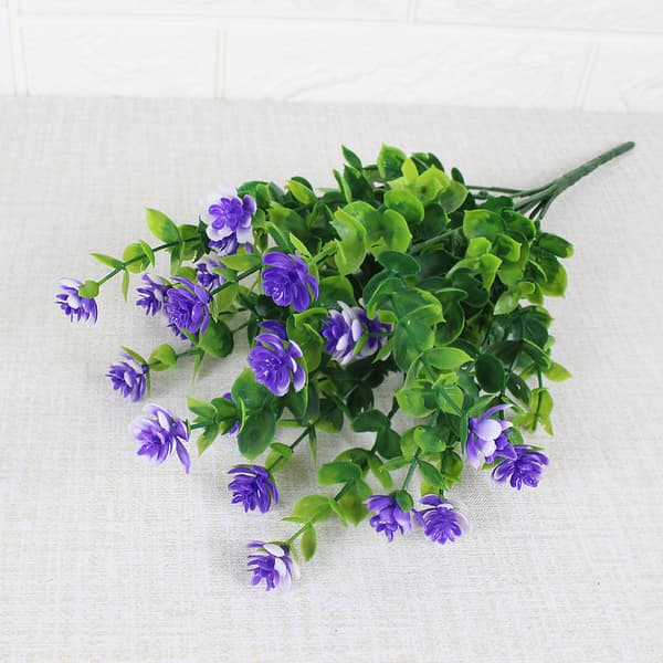 Kunstige eukalyptusblomster Grønne planter Blomsterbukettdekor