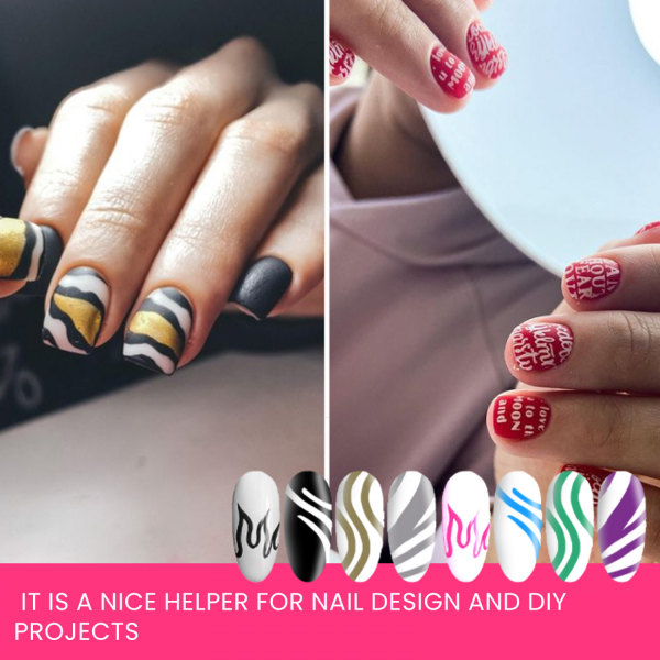 Nagelkonstborste Set med 8 Nagelkonstpennor Professionella Verktyg